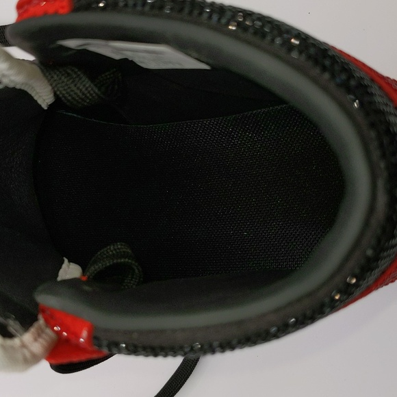 New Custom Crystal Iced Sneakers Red/White/Black Unbranded Bedazzled Sz 6 - Picture 11 of 16